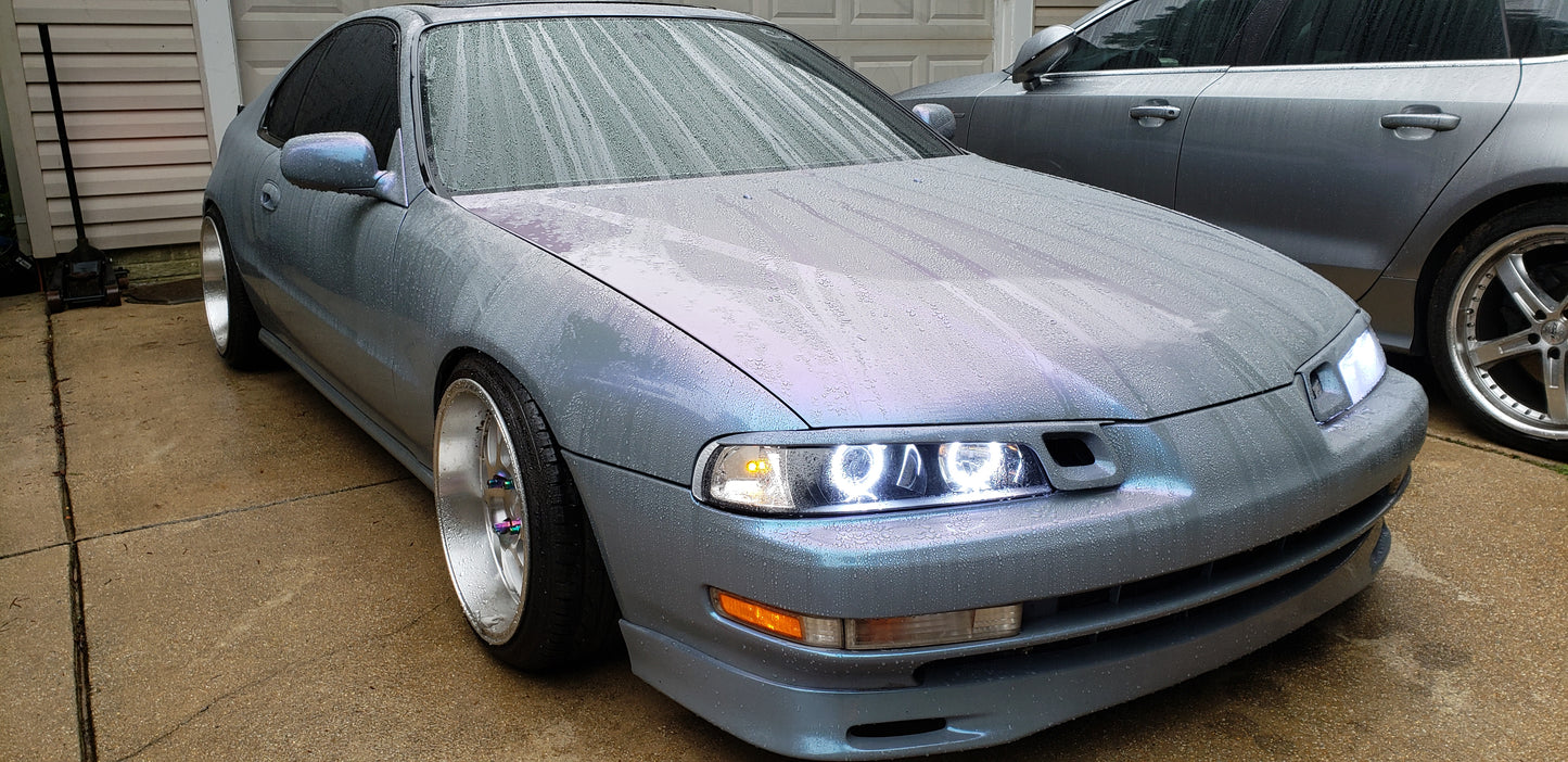 4th gen Honda Prelude custom retro fitted headlights